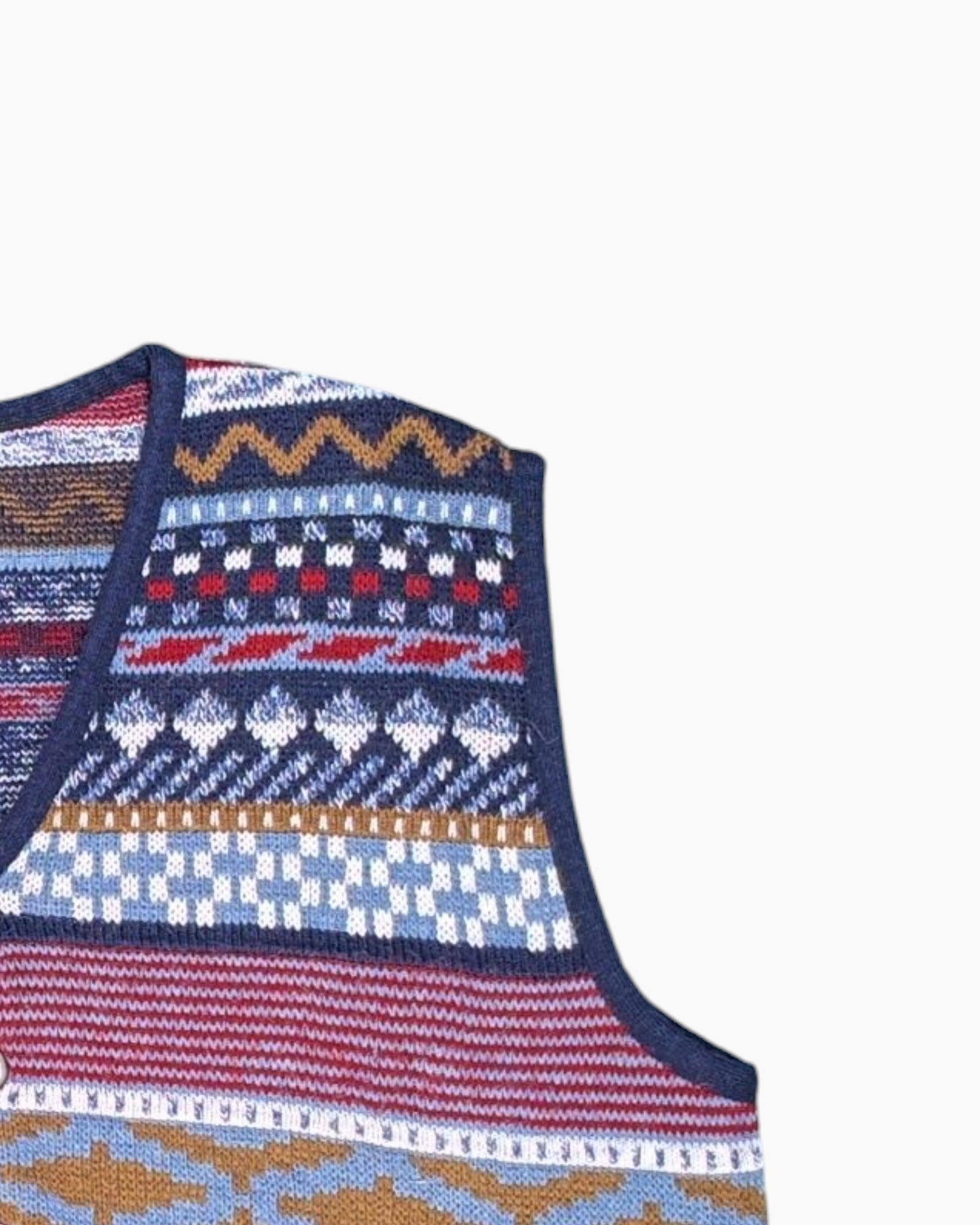 Vintage 90s ALCATRAZ Knit Vest XL Streetwear – Multicolor