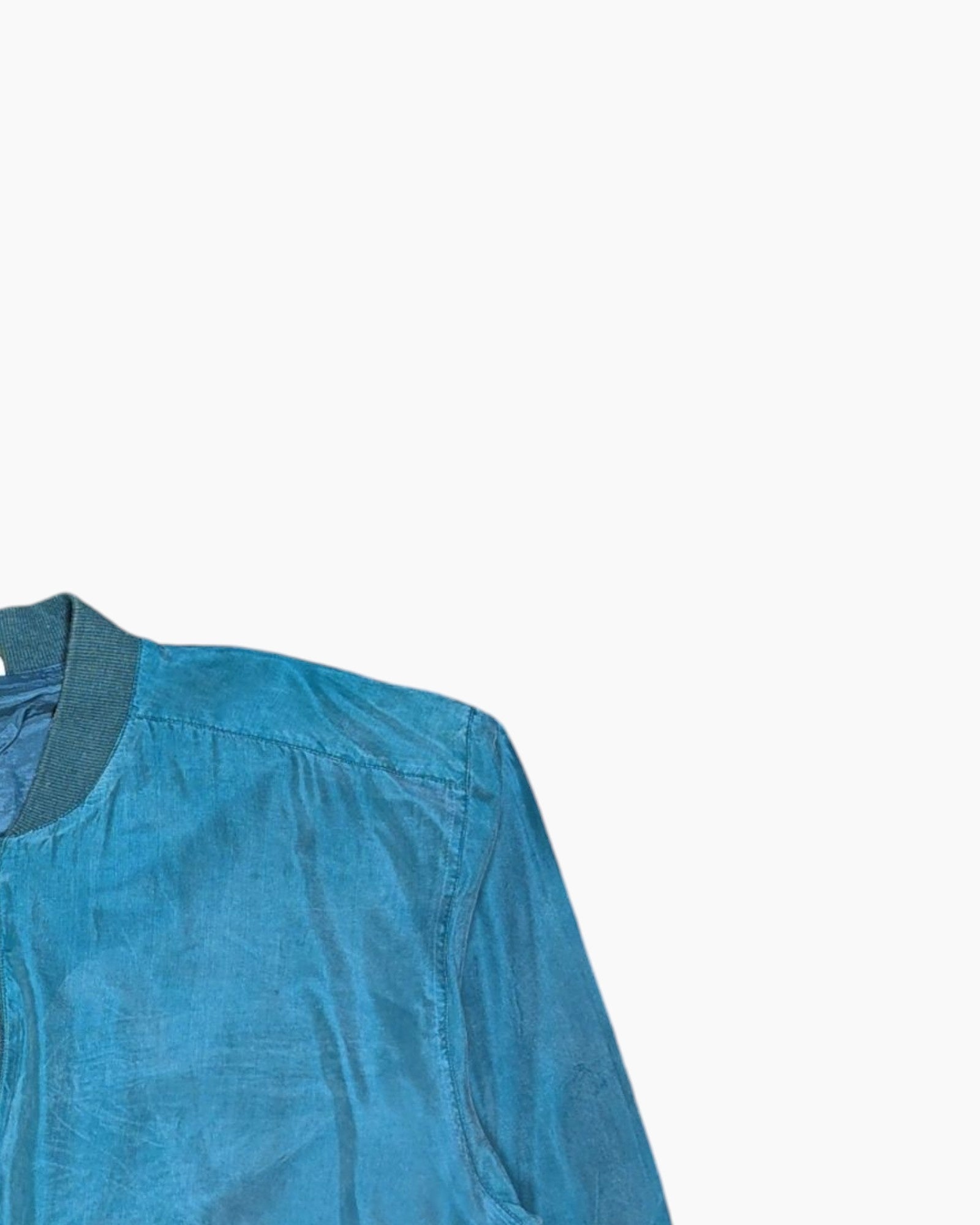 Front-detail-2 Vintage 80s/90s Avanti Bomber Jacket – Green Silk Checkerboard Label