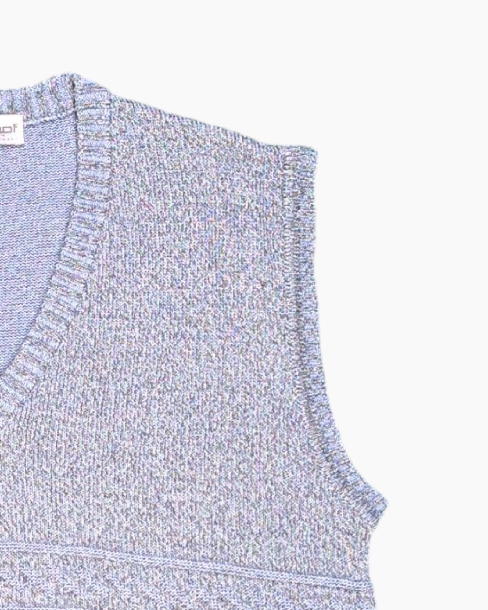 Front-detail-2 Vintage 70s/80s breidhof Knit Vest – Gray Marl Lurex