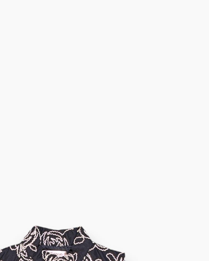 Front-detail-2 Pre-owned Dasca Sleeveless Top – Black Quilted Lining