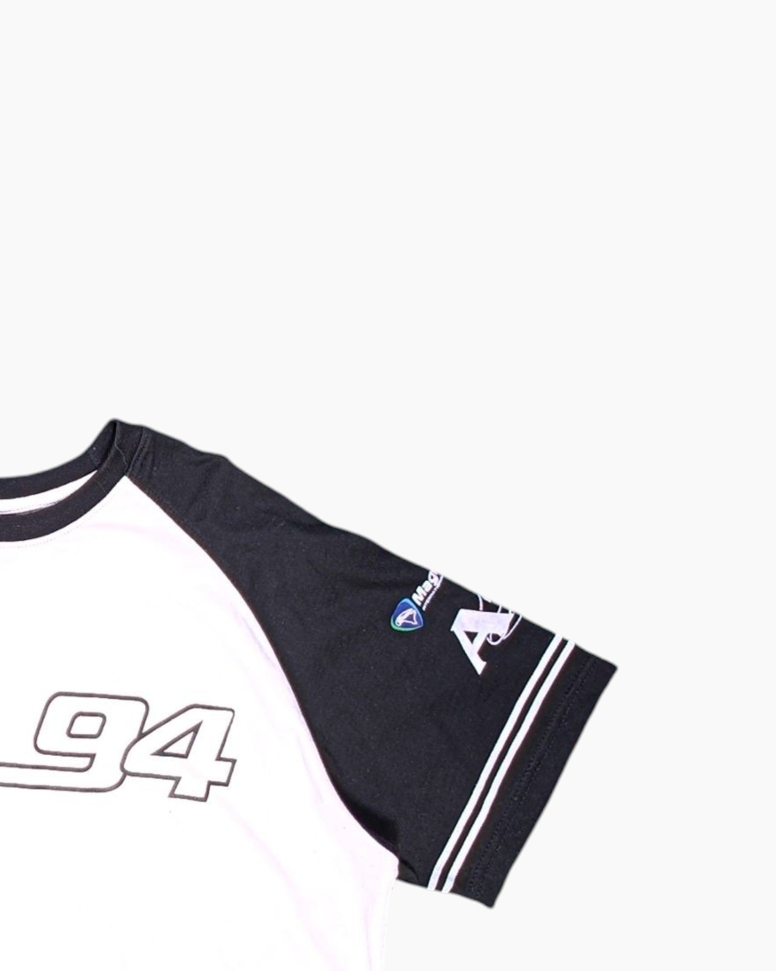 Front-detail-2 Pre-owned GMT 94 Graphic T-Shirt – White Contrast Raglan