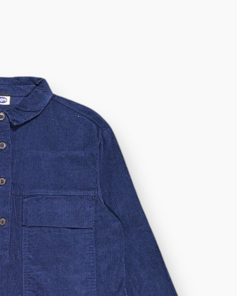 Front-detail-2 Pre-owned Hip & Hopps Button-Down Shirt (Corduroy) – Navy