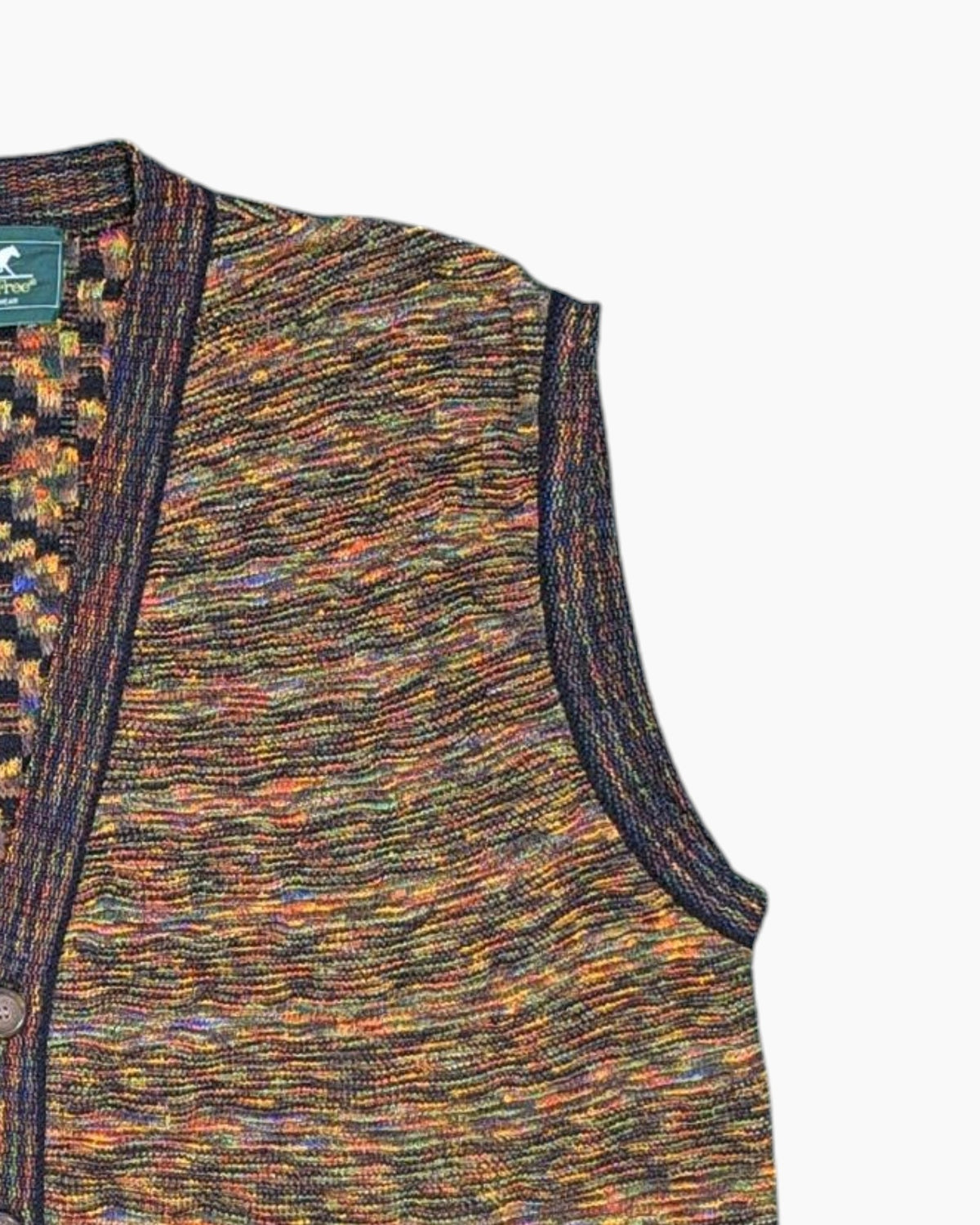 Vintage 80s/90s JimmyFree Button-up Knit Vest L Streetwear 