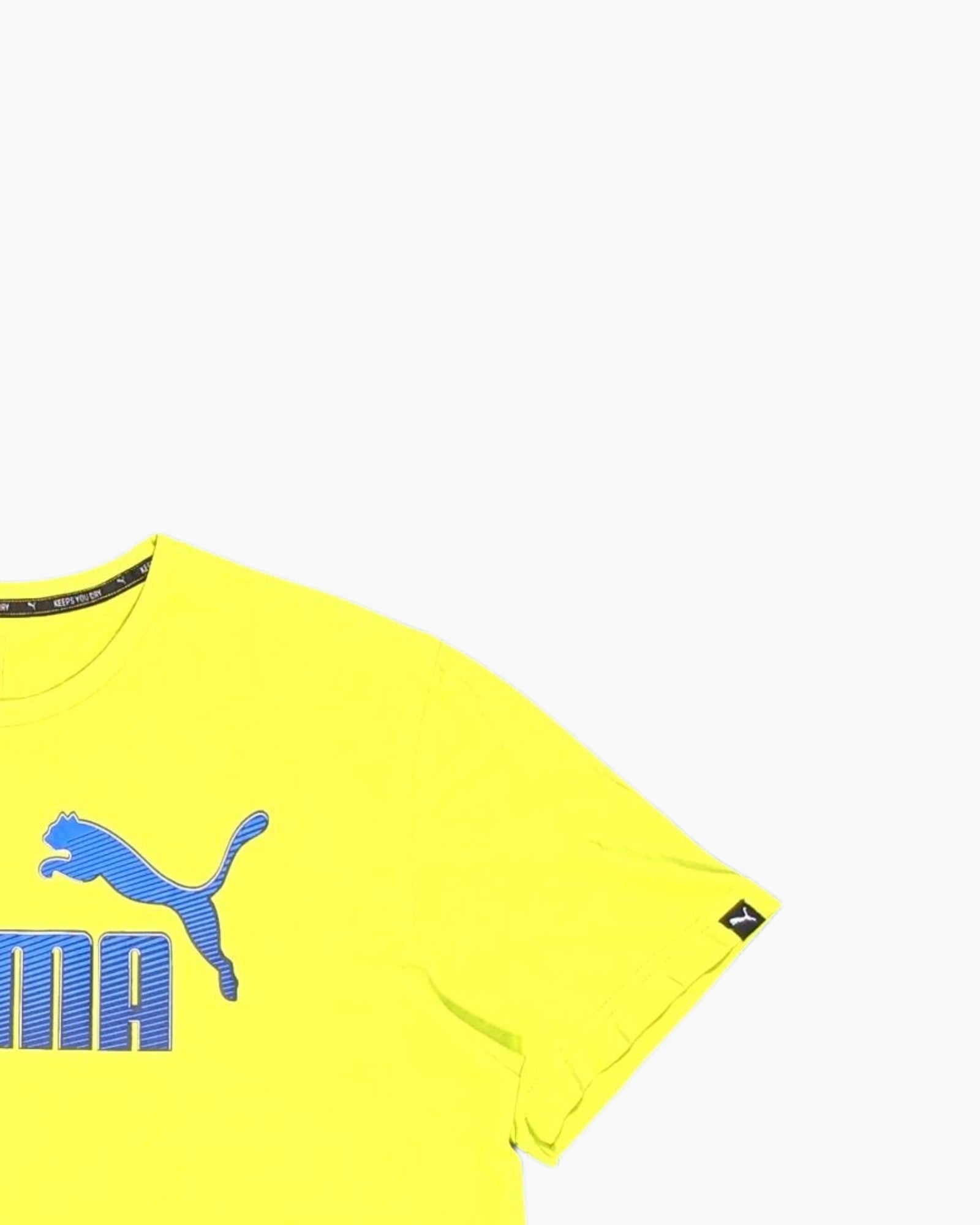 Front-detail-2 Pre-owned PUMA Graphic T-Shirt – Yellow Neon Screenprint