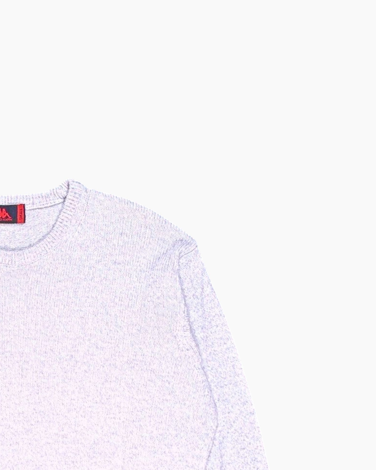 Front-detail-2 Pre-owned ROBE DI KAPPA Pullover Sweater – Cream Crewneck