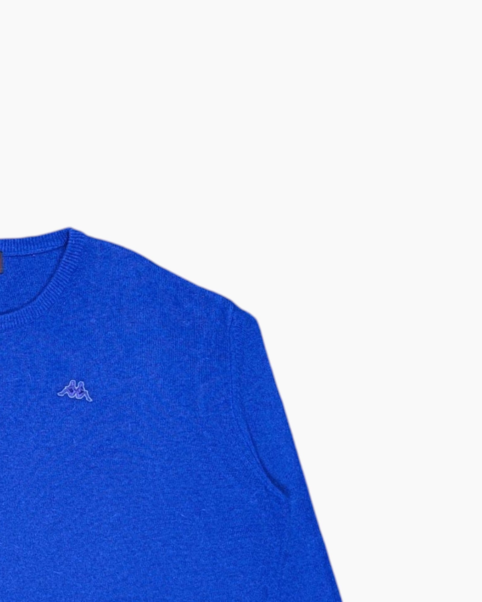 Front-detail-2 Pre-owned ROBE DI KAPPA Pullover Sweater – Blue Embroidered Logo