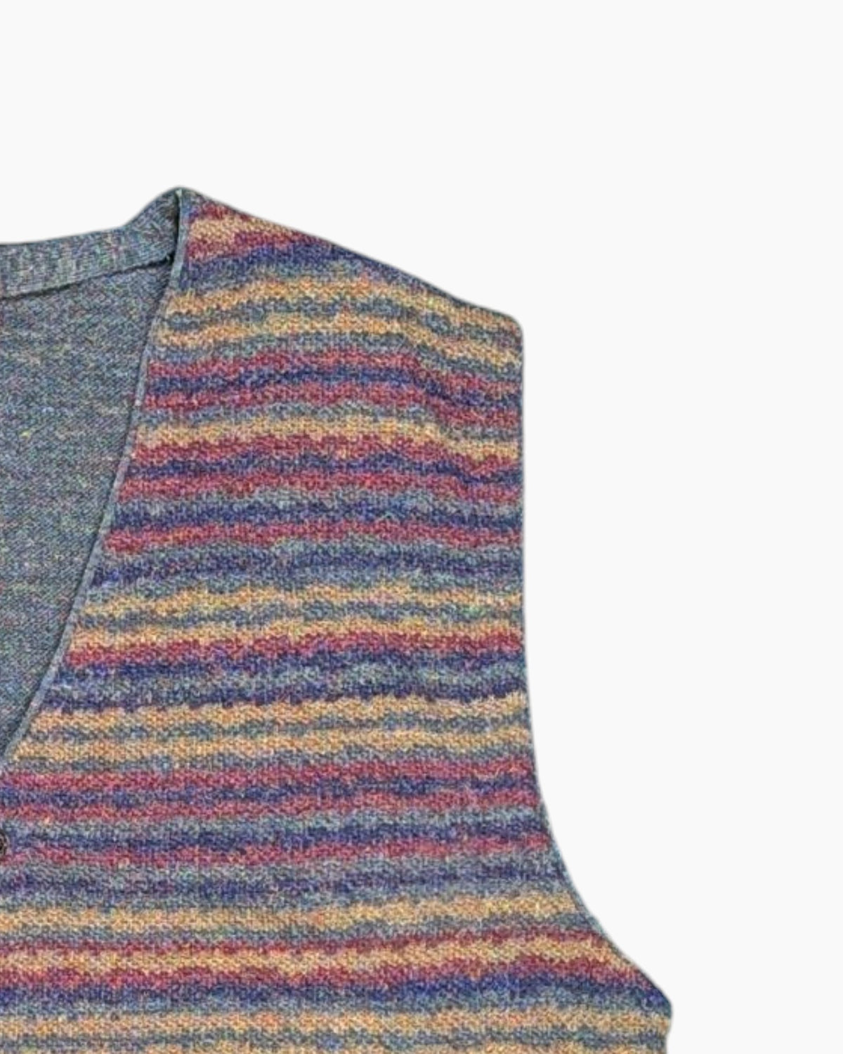 Vintage Rodes Button-Front Vest L Retro 80s/90s Multicolor 