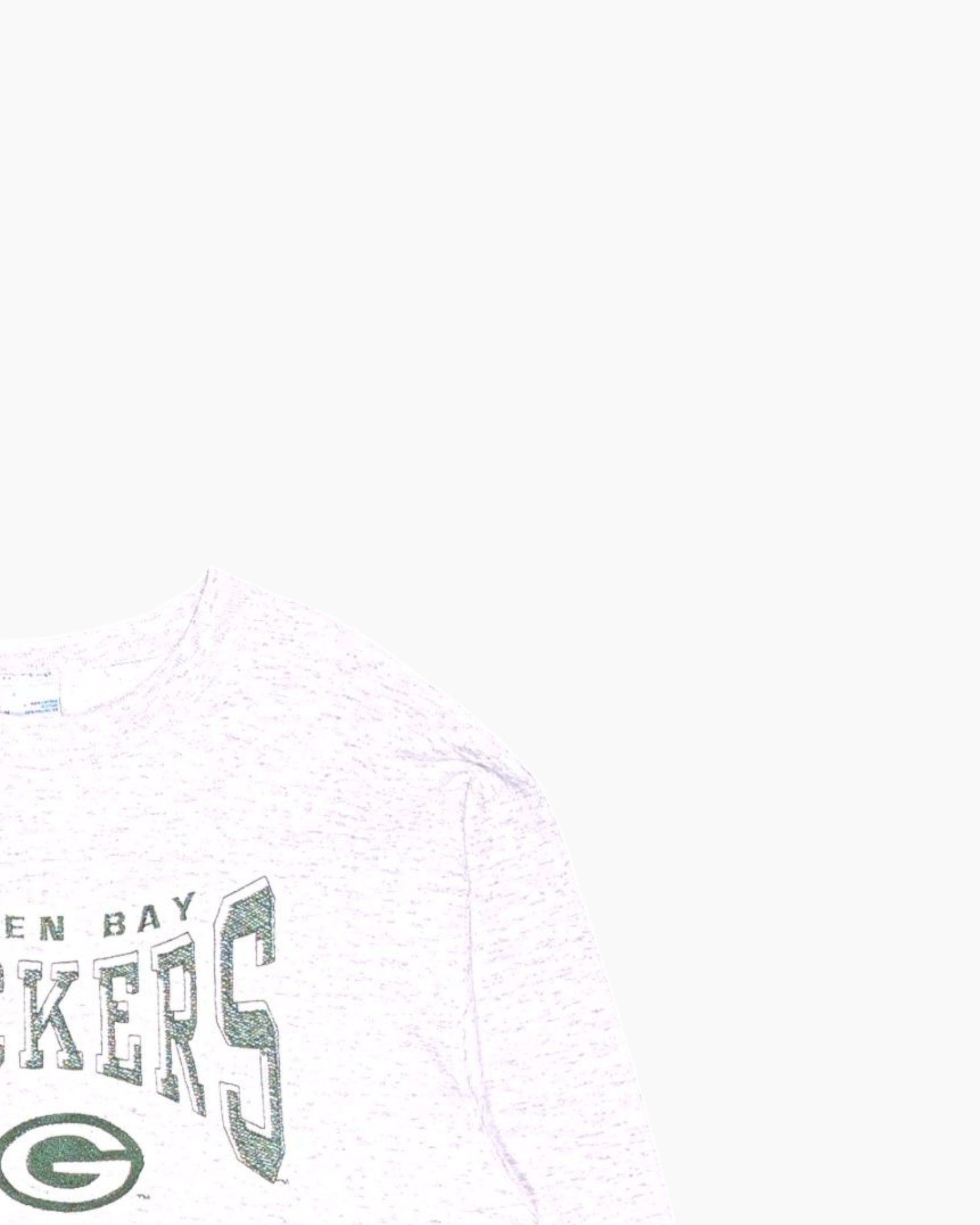 Front-detail-2 Vintage 80s/90s Salem Sportswear Crewneck Sweatshirt – White Collegiate Print