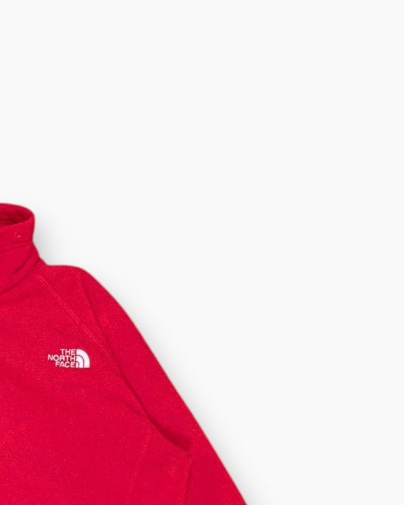 Front-detail-2 Pre-owned The North Face Fleece Jacket – Red Full Zip (S/P)
