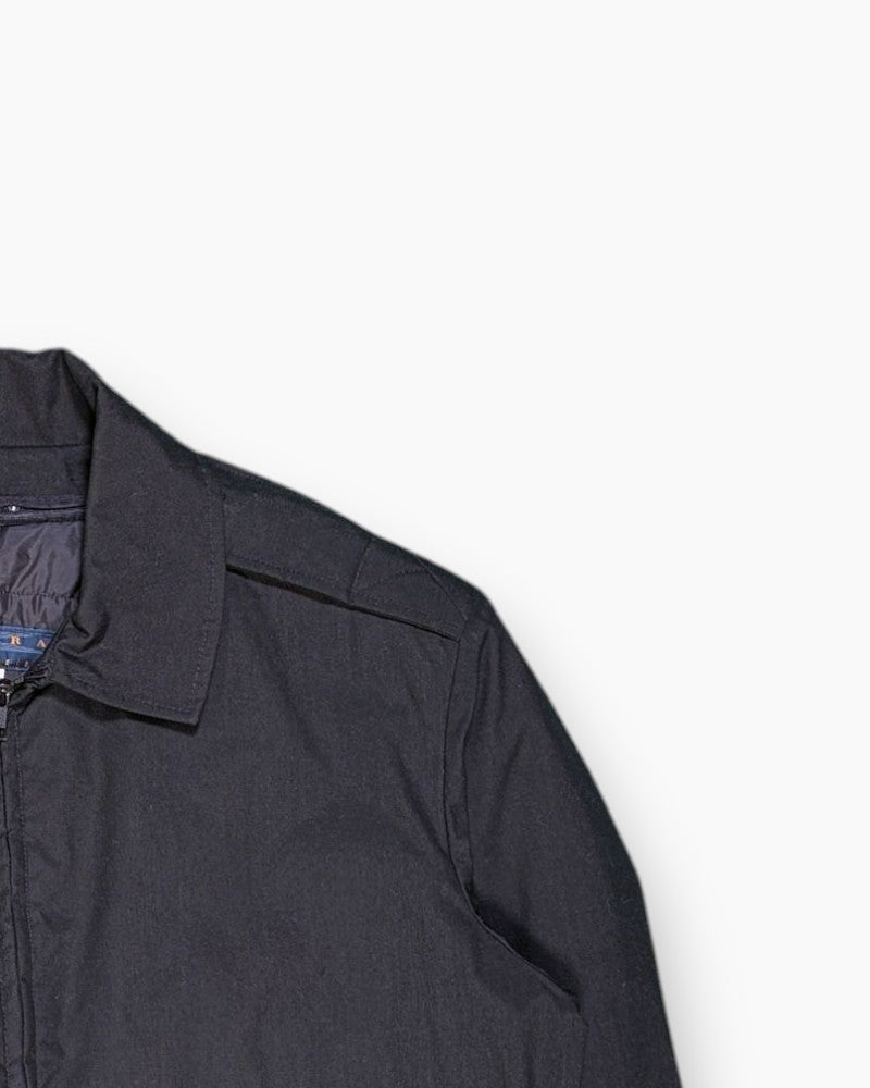 Front-detail-2 Vintage 80s/90s ULTRA Bomber Jacket – Black Workwear