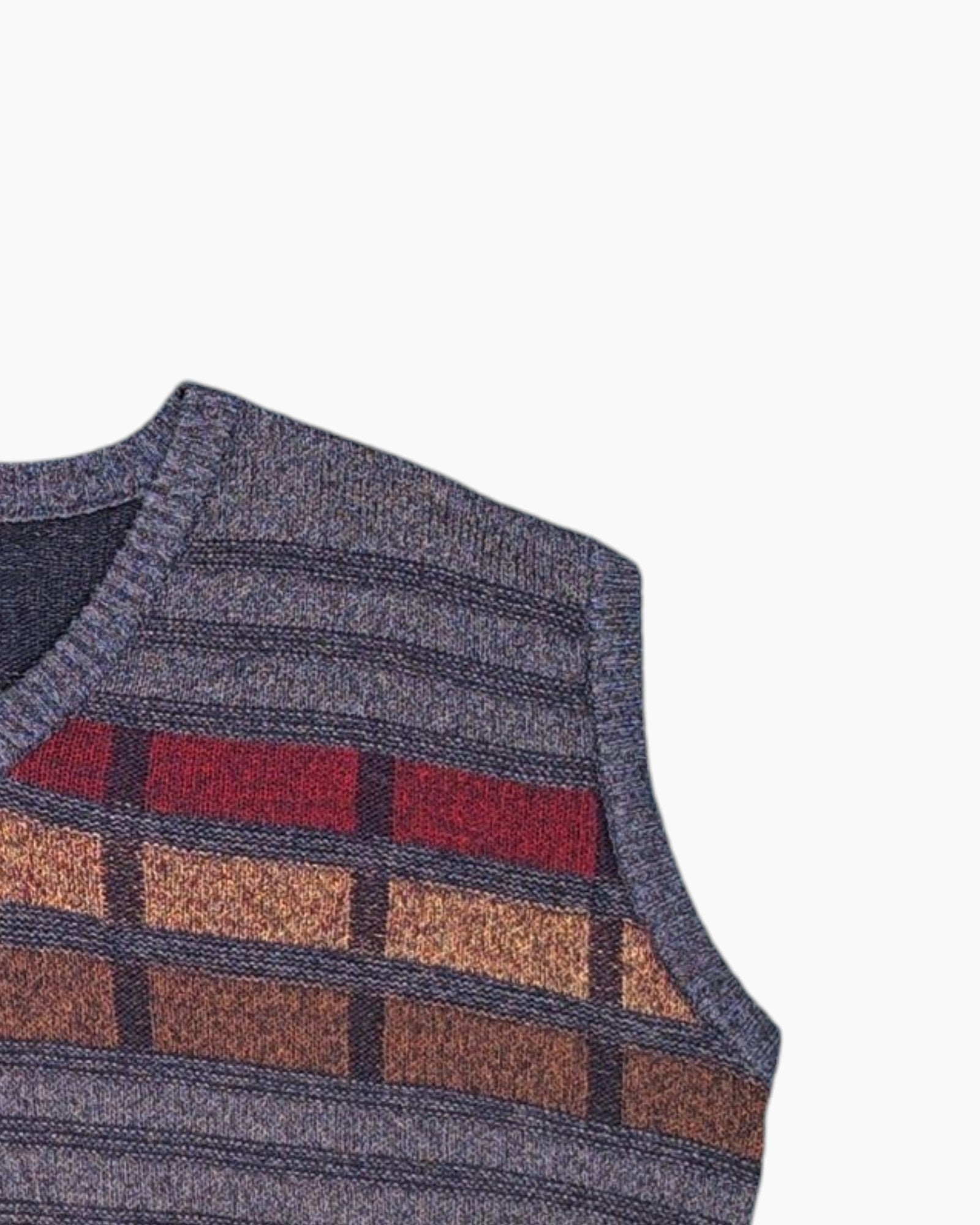 Vintage 90s Unknown Sweater Vest US XL Retro Multicolor | ThriftTale