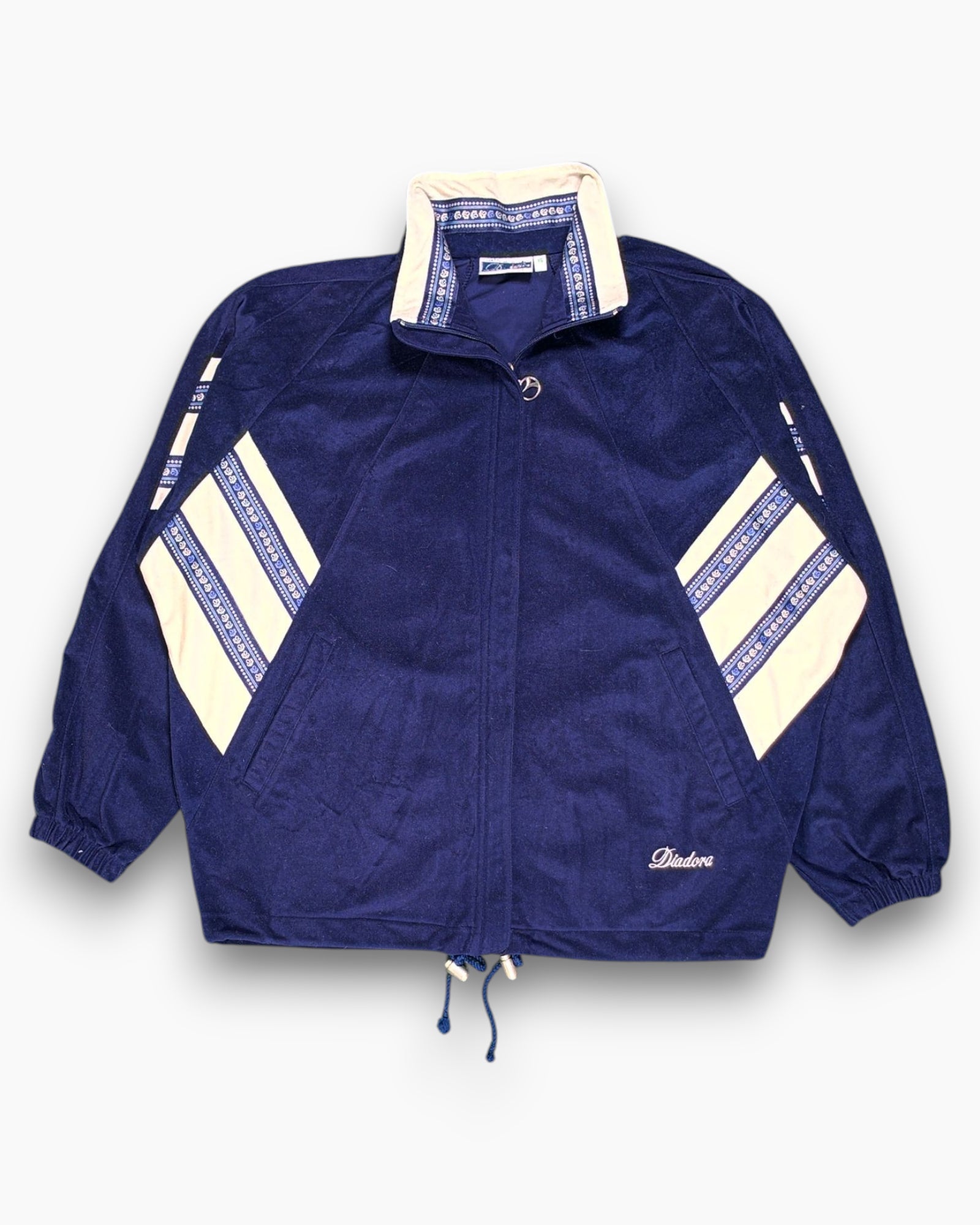 Front Vintage 80s/90s Divalon Track Jacket – Navy Contrast Paneling