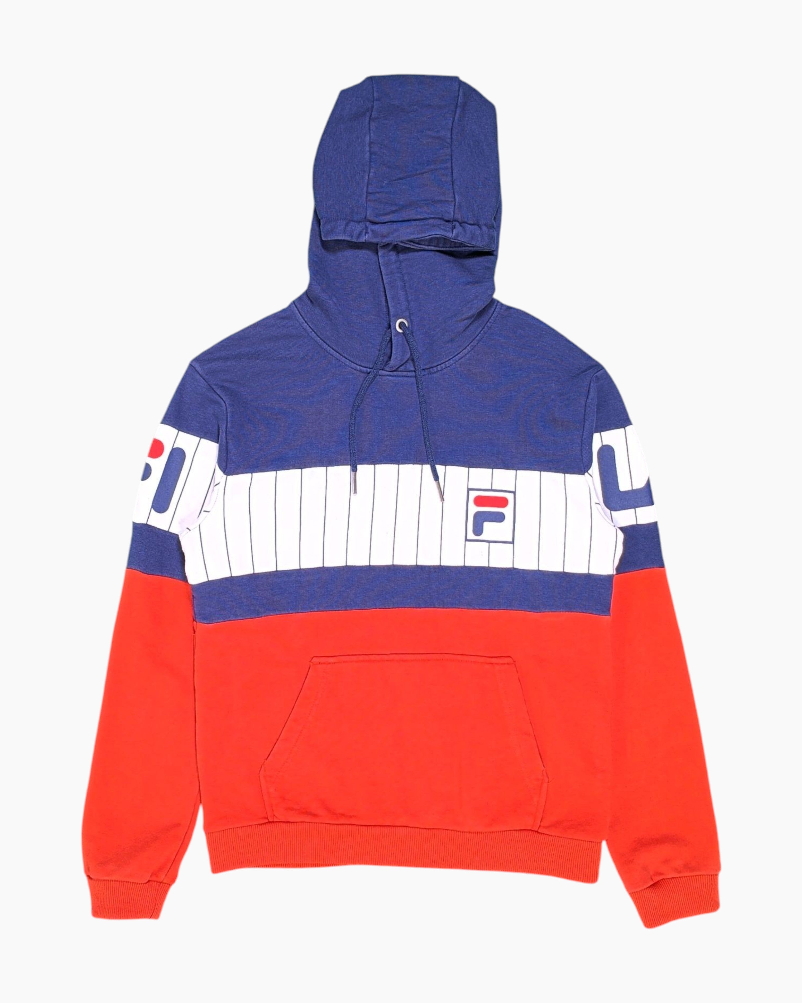 Front Pre-owned FILA Pullover Hoodie – Multicolor Colorblock