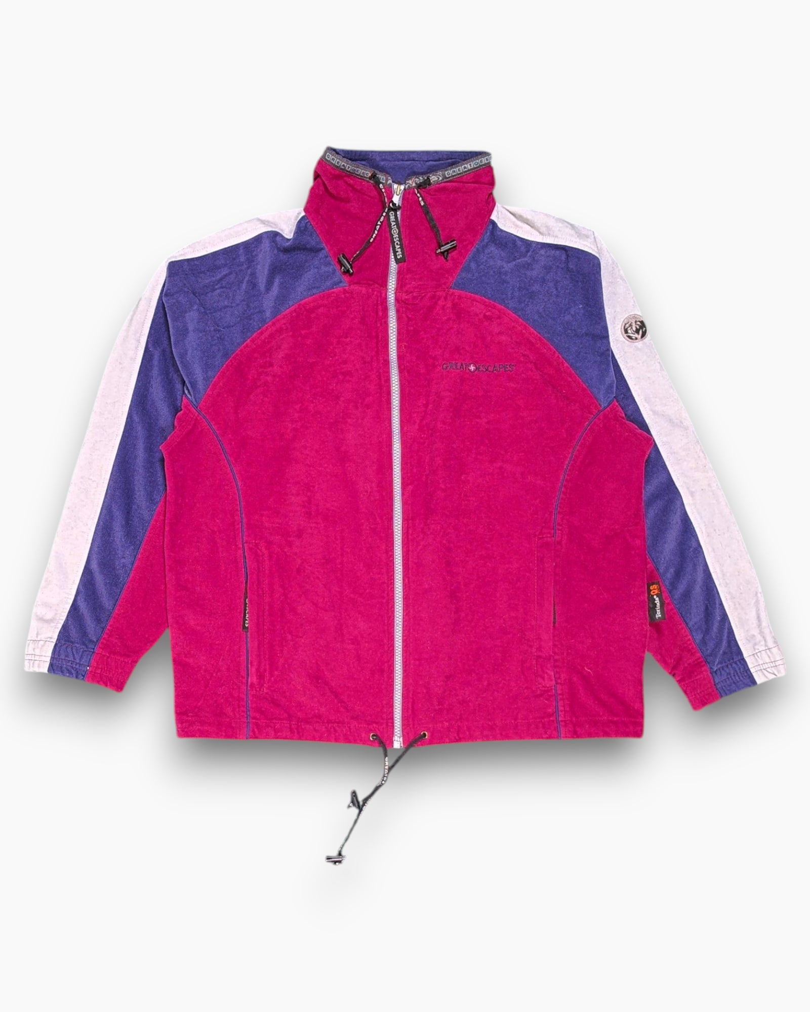 Front Vintage 80s/90s GREAT ESCAPES Track Jacket – Multicolor Colorblock