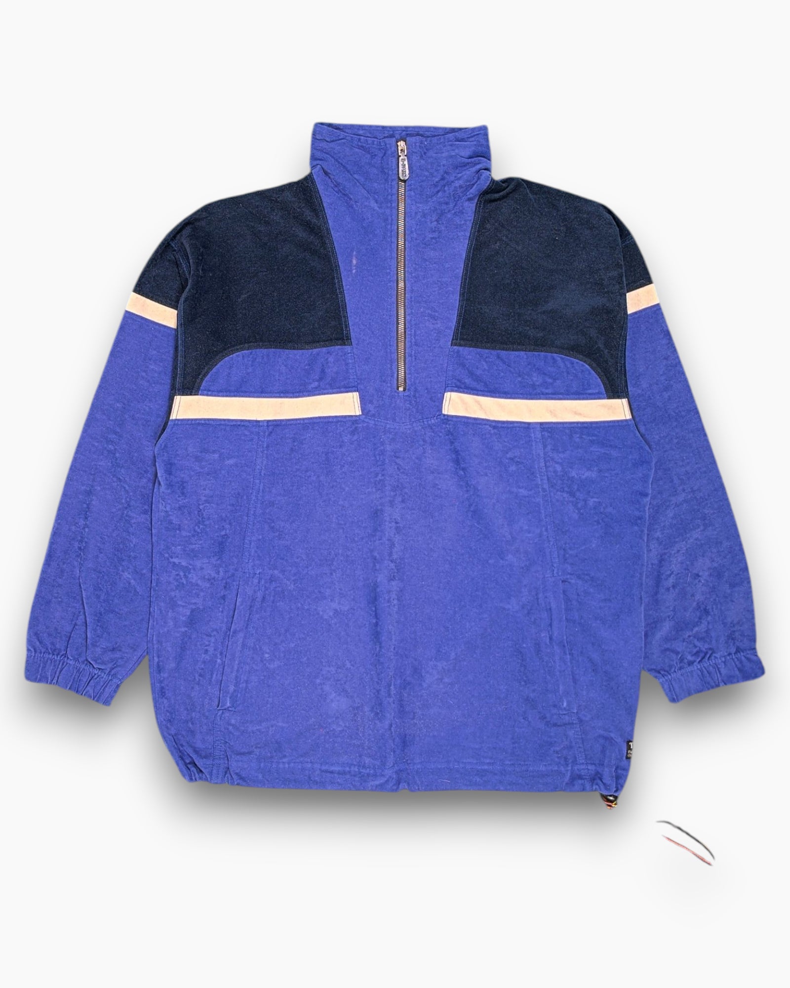 Front Vintage 80s/90s Greenstone Park Pullover Jacket – Blue Contrast Paneling