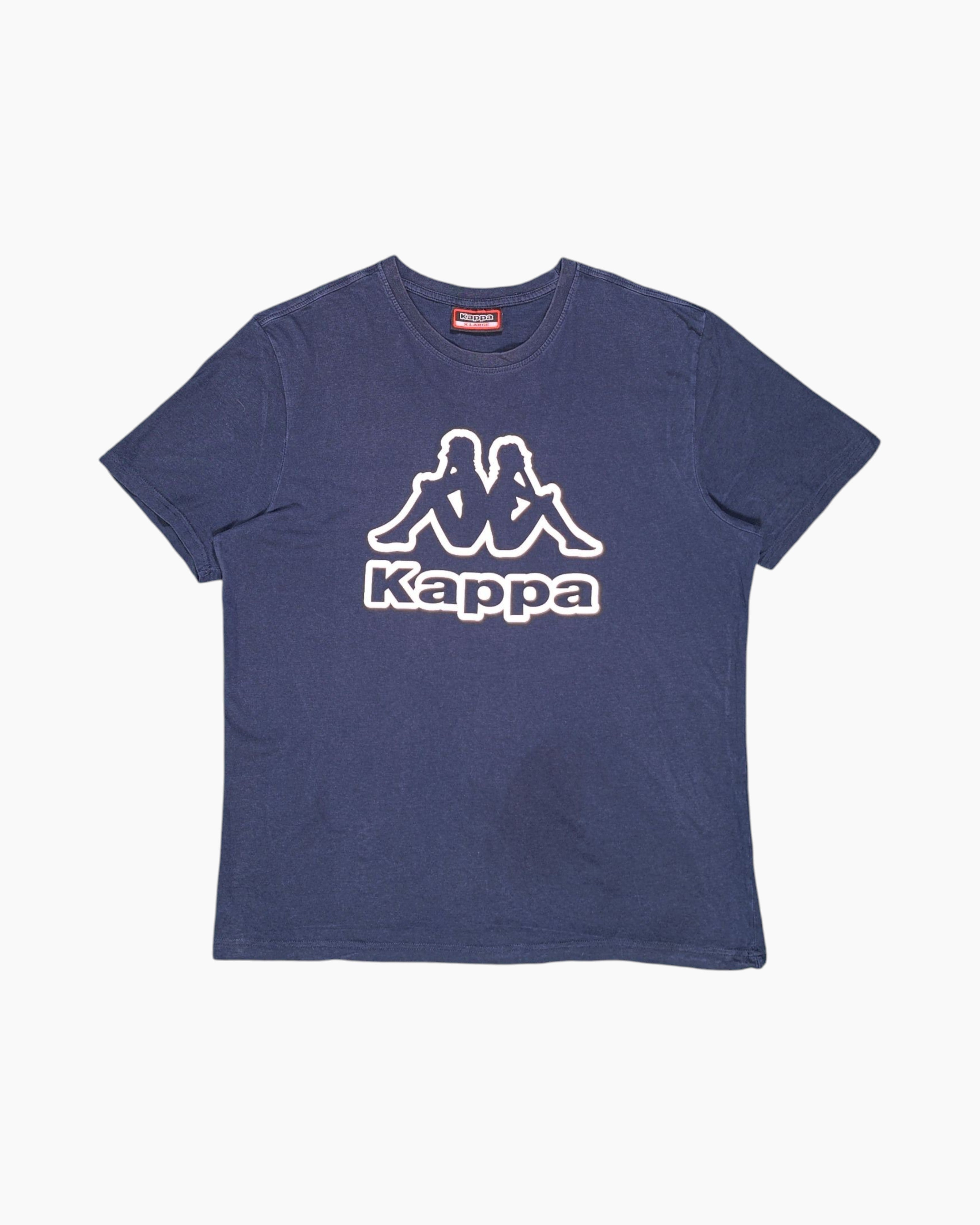 Front Vintage Y2K Kappa Graphic T-Shirt – Navy Oversized Omini Logo
