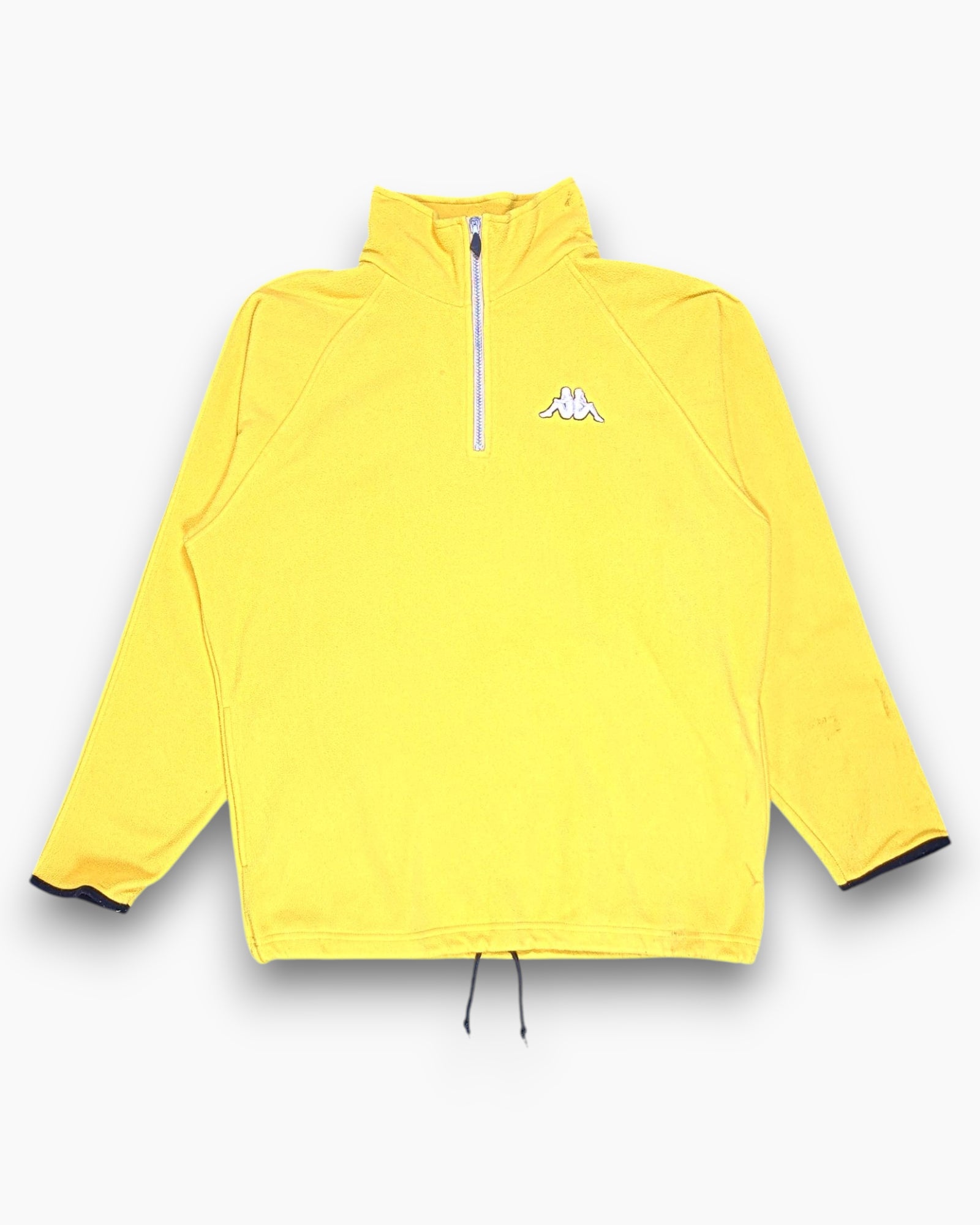 Front Vintage Y2K Kappa Pullover Sweater – Yellow Quarter-Zip