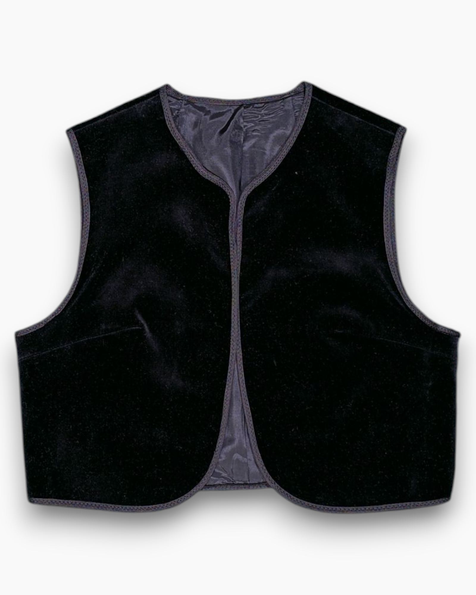 Vintage niedieck Vest 44 Boxy Velvet Bolero – Black (80s/90s