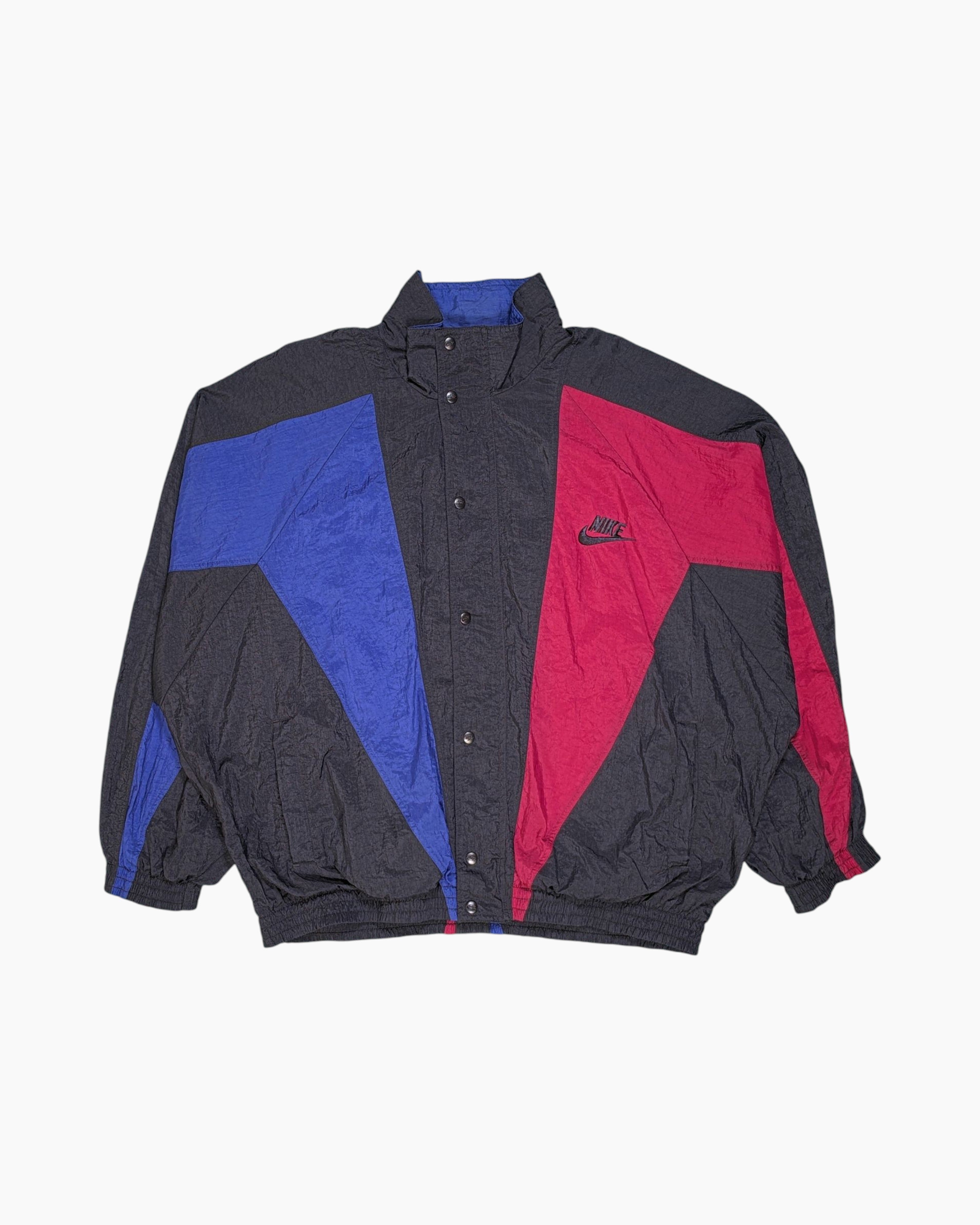 Front 90s NIKE Windbreaker Jacket – Multicolor Colorblock (Vintage, XL)