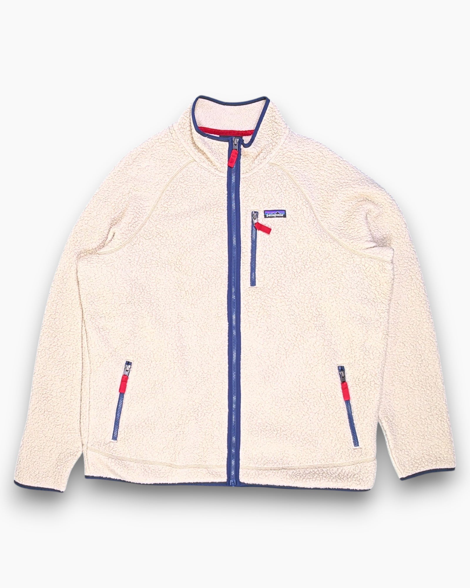 Front Pre-owned Patagonia Pullover Sweater – Cream Sherpa Fleece