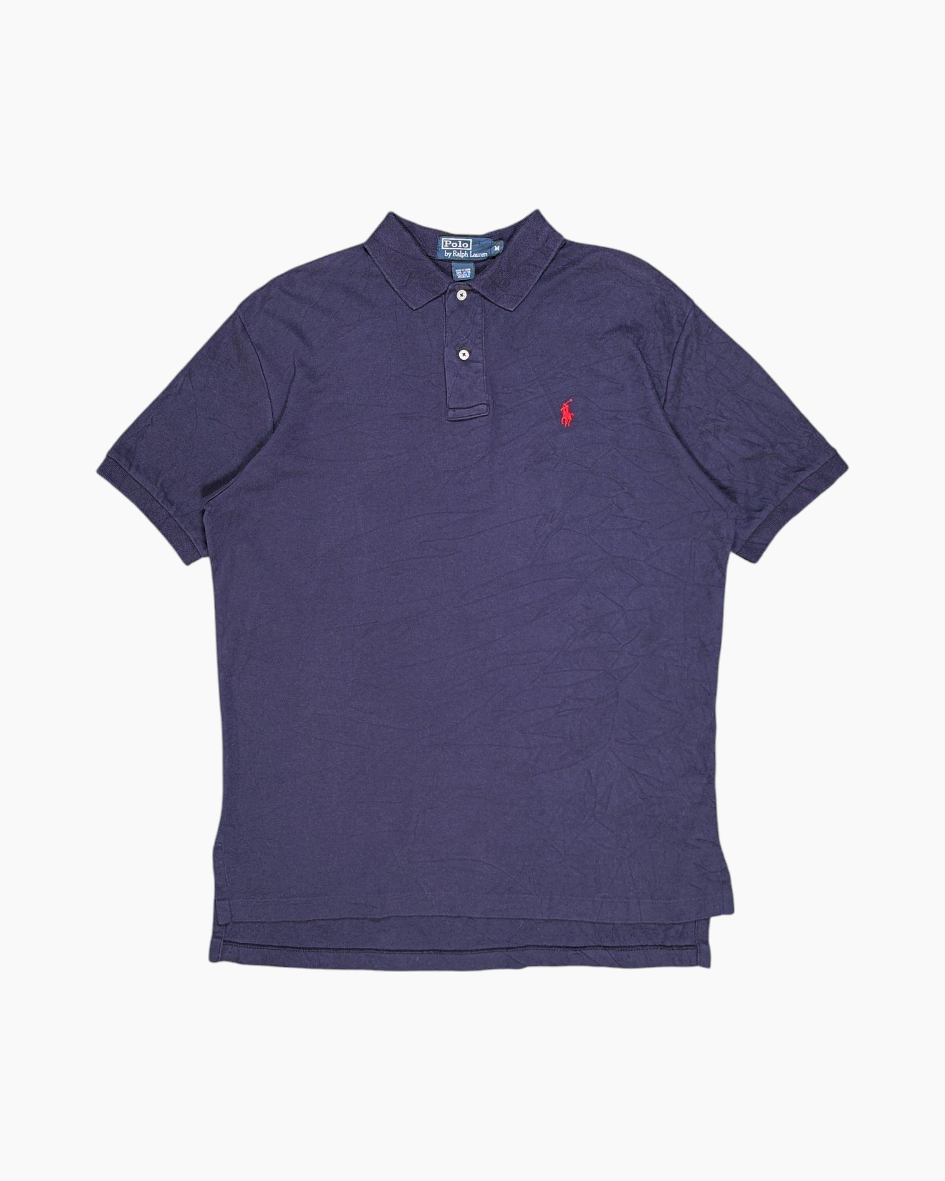 Front Vintage 90s/2000s Polo by Ralph Lauren Polo Shirt – Navy with Red Pony