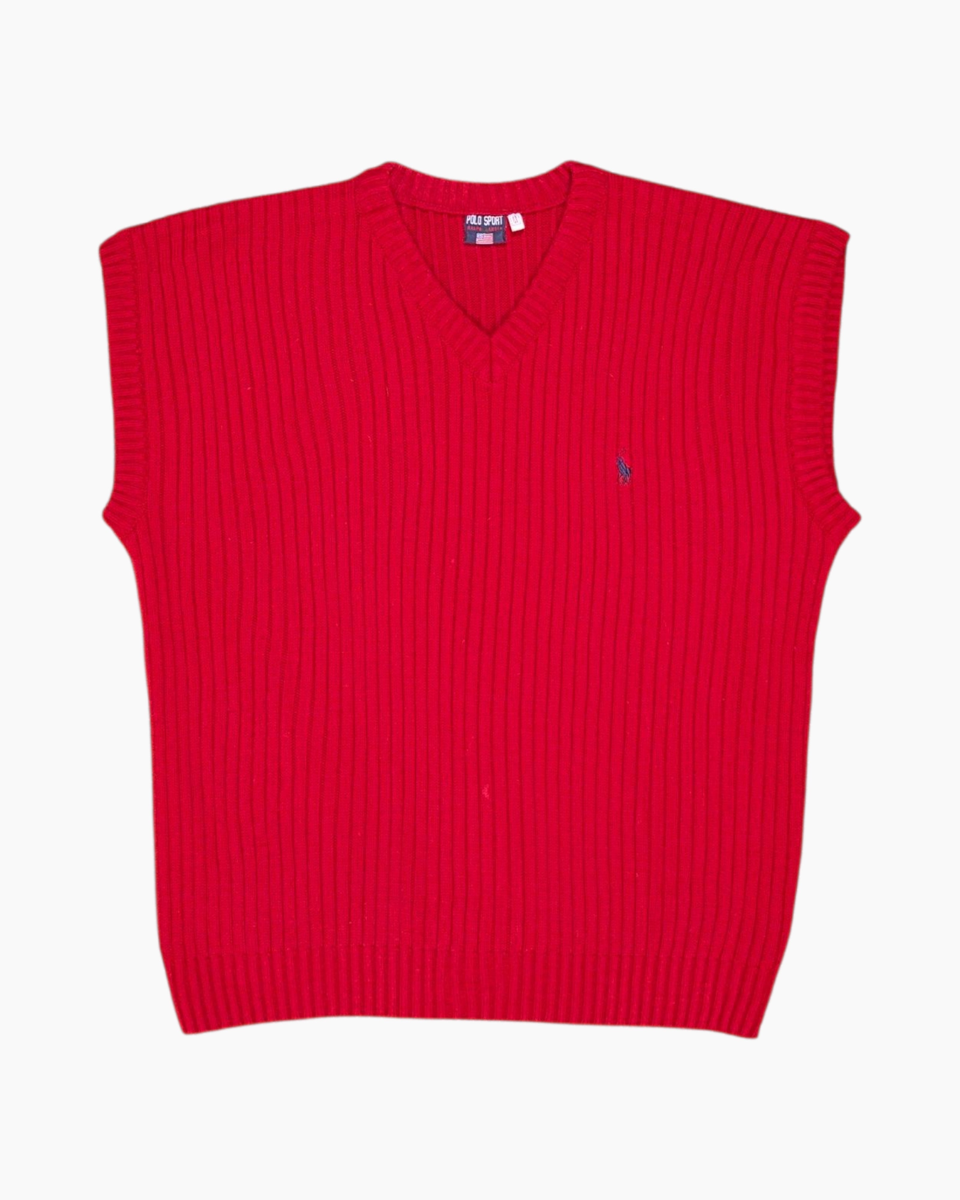 Vintage 90s POLO SPORT RALPH LAUREN Sleeveless Knit Vest M
