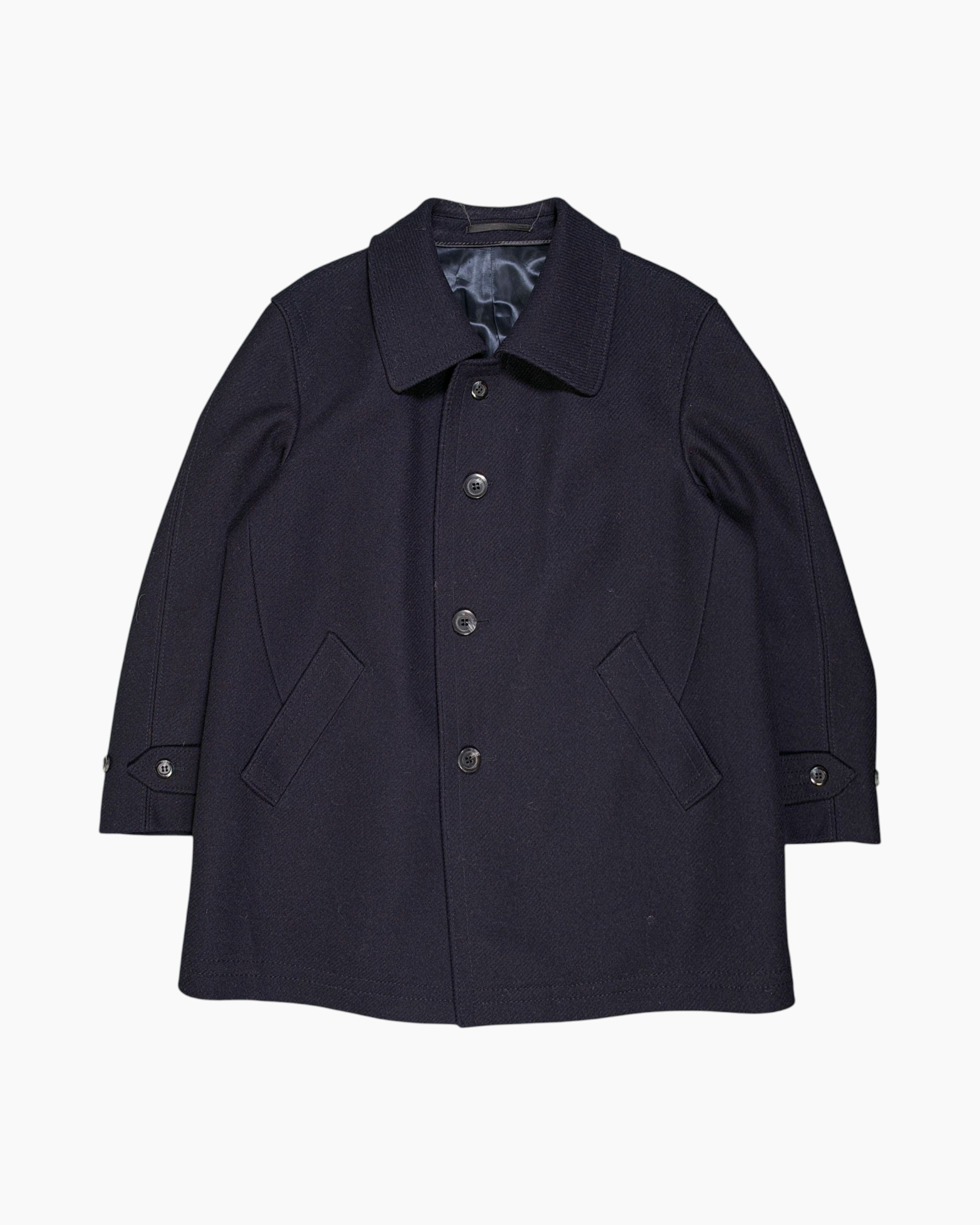 Front Vintage 80s/90s President Wool Blend Coat – Multicolor Boxy