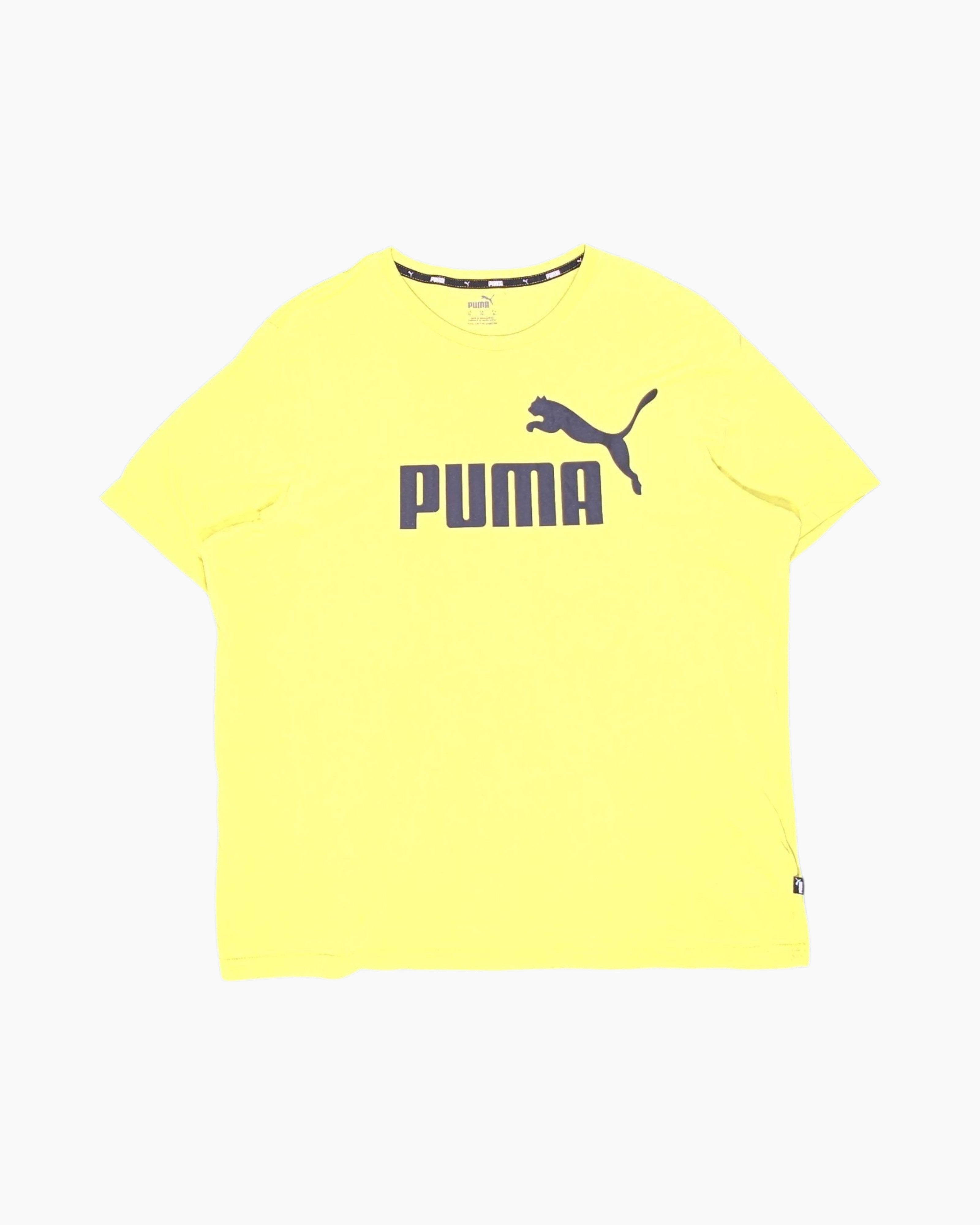 Front Pre-owned PUMA Graphic T-Shirt – Yellow Front Logo