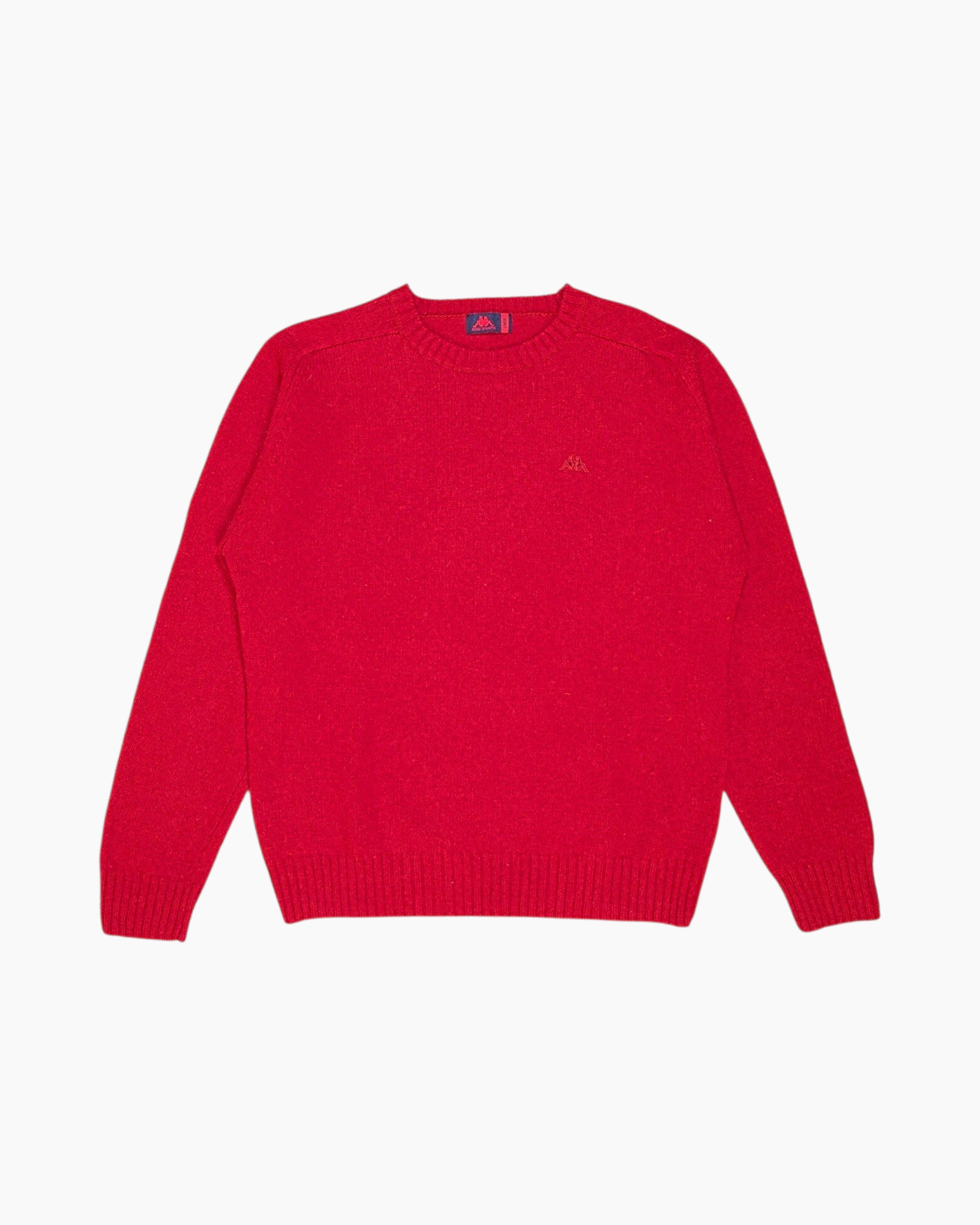 Front Vintage Y2K ROBE DI KAPPA Pullover Sweater – Red embroidered logo