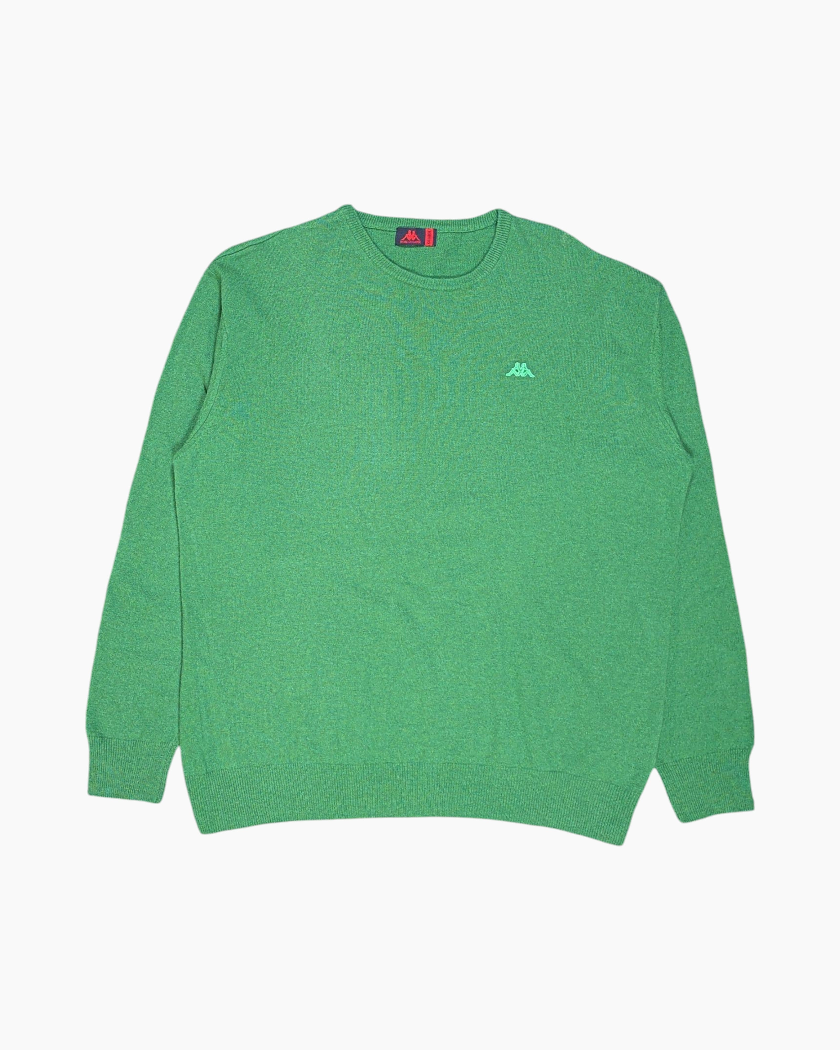 Front Vintage 90s/2000s ROBE DI KAPPA Pullover Sweater – Green Lambswool