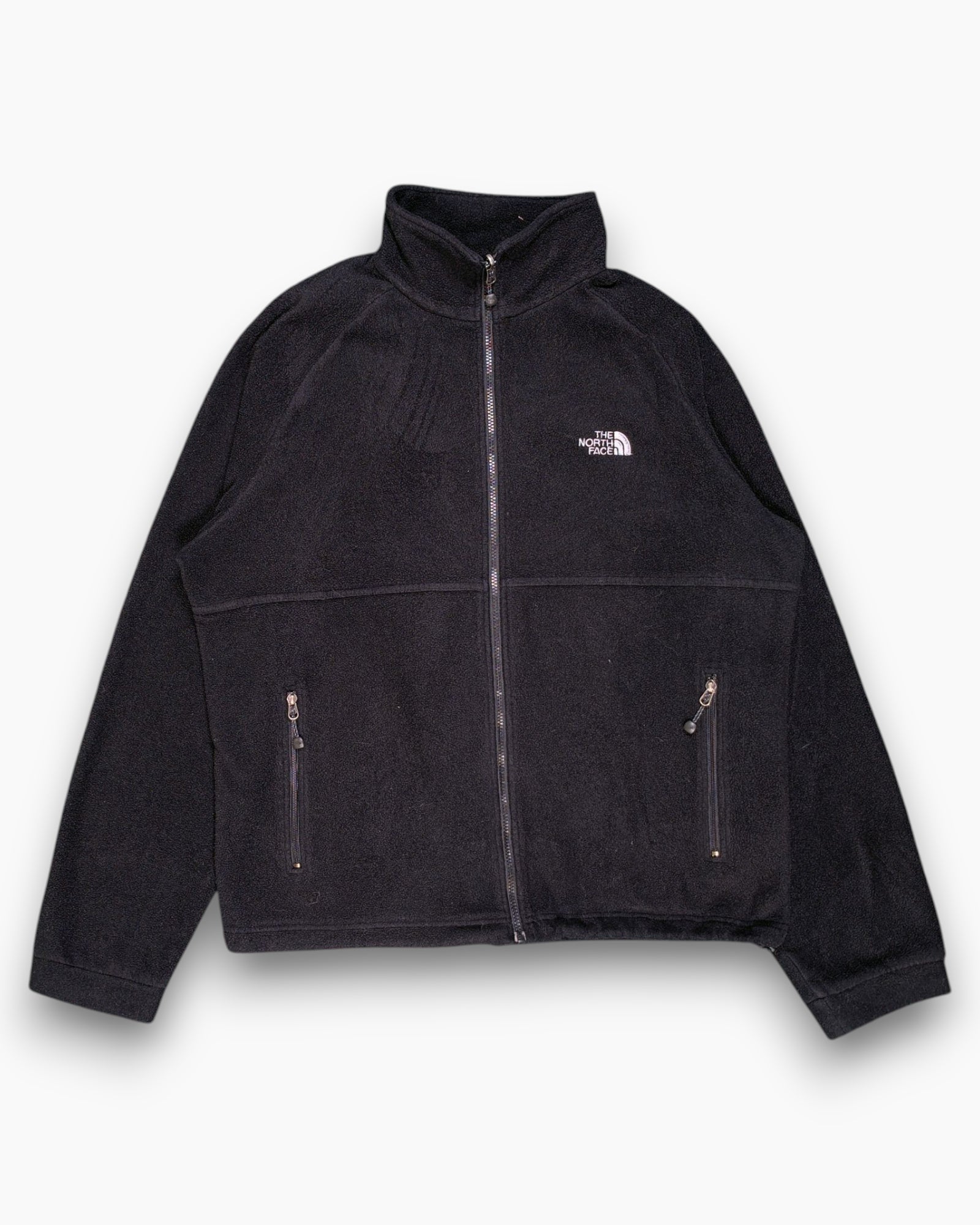 Front Vintage 2000s THE NORTH FACE Full-Zip Fleece Jacket – Black (Vintage 2000s)