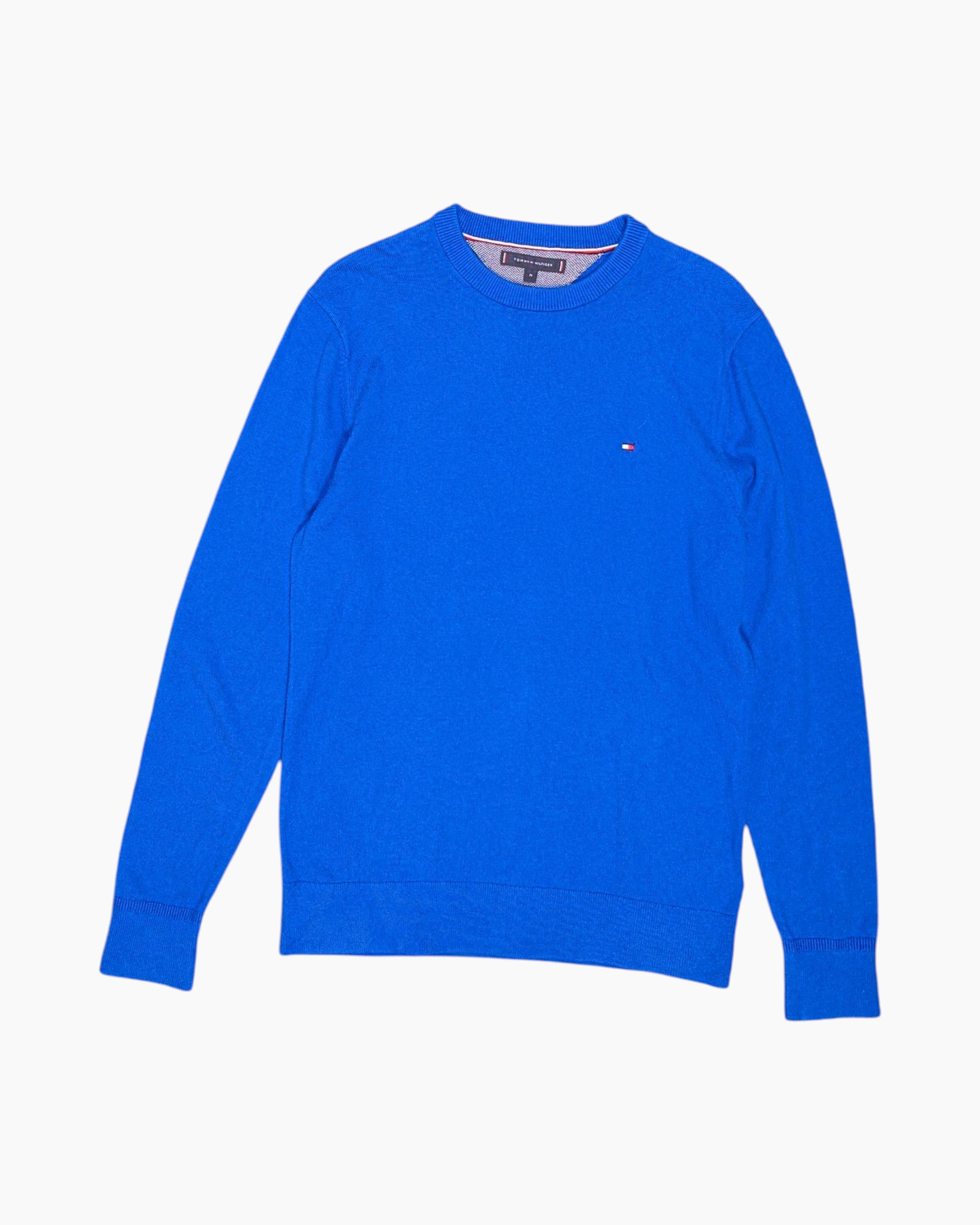 Front Pre-owned Tommy Hilfiger Pullover Sweater – Blue Crewneck