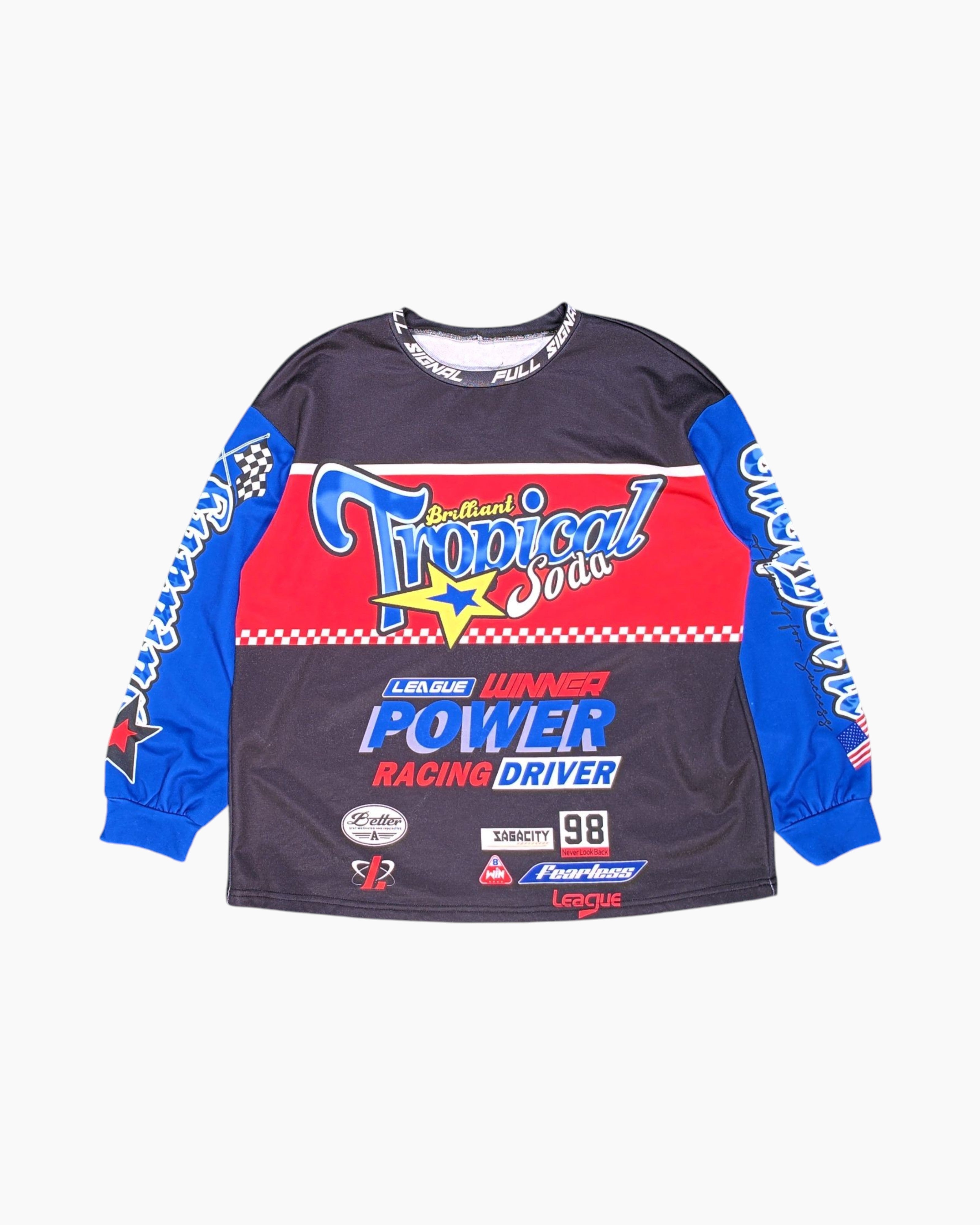 Front Pre-owned Unknown Racing Jersey (Long Sleeve) – Multicolor Sublimation Graphic