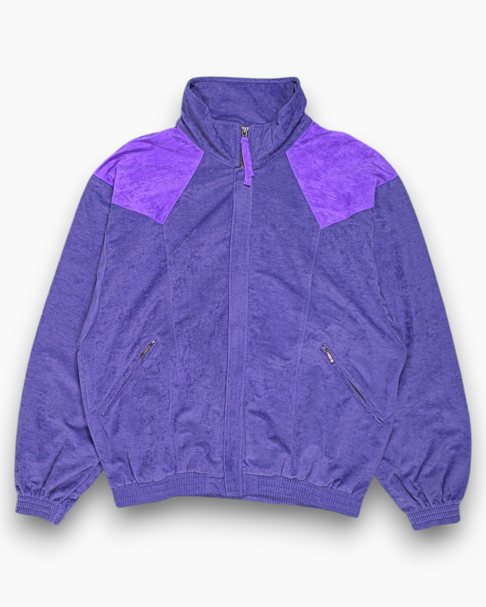 Vintage VERTICAL Track Jacket Relaxed Fit – Purple Colorblock