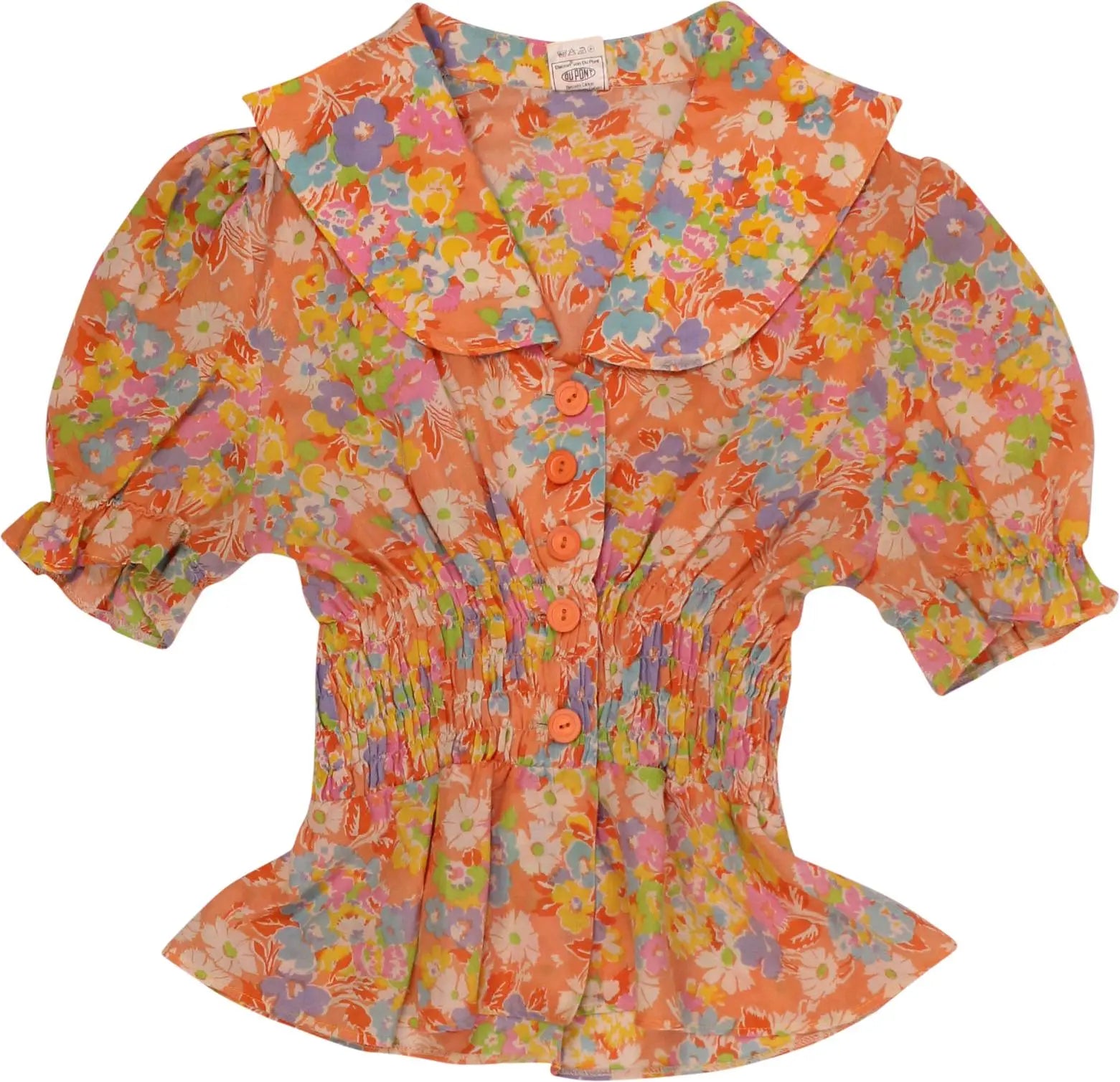unko - 60s Peplum Top- ThriftTale.com - Vintage and second handclothing